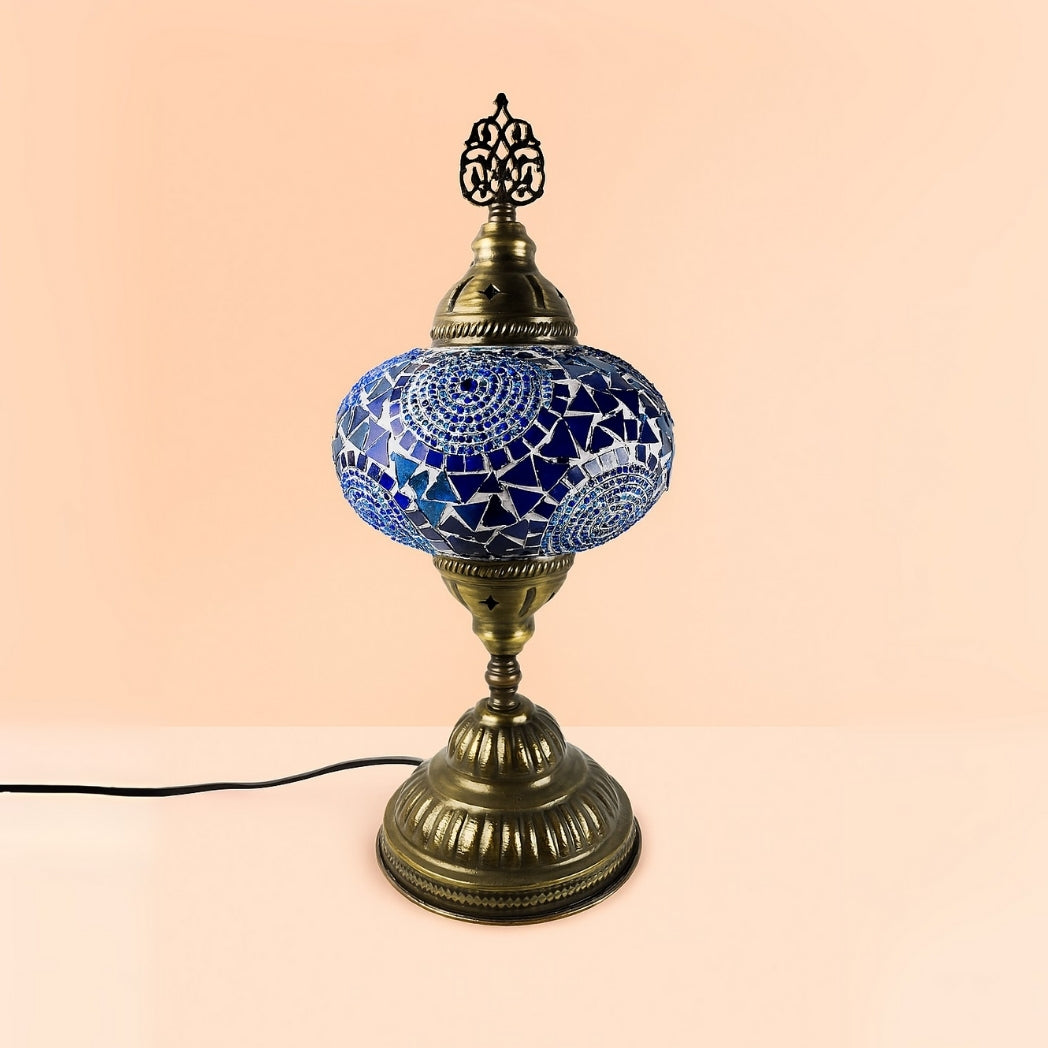 Mavi Mozaik Masa Lambası Homerest