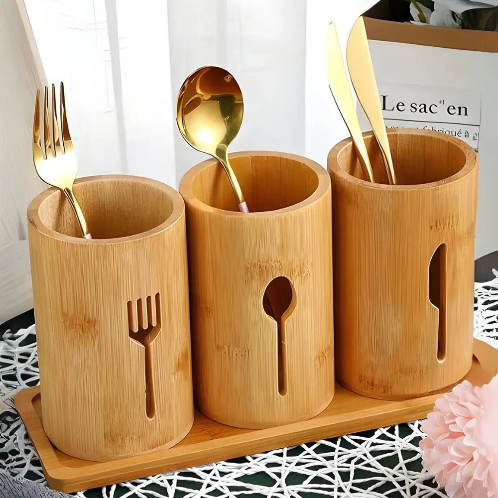 3 Lü Bambu Kaşıklık Seti Homerest