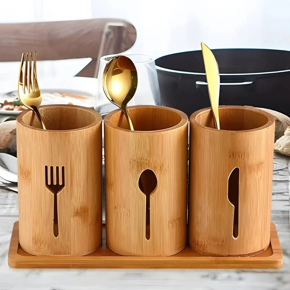 3 Lü Bambu Kaşıklık Seti Homerest
