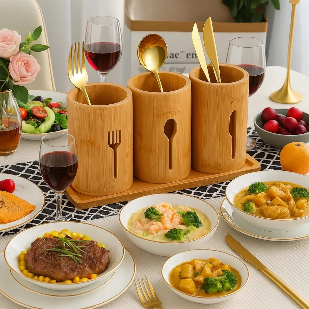 3 Lü Bambu Kaşıklık Seti Homerest