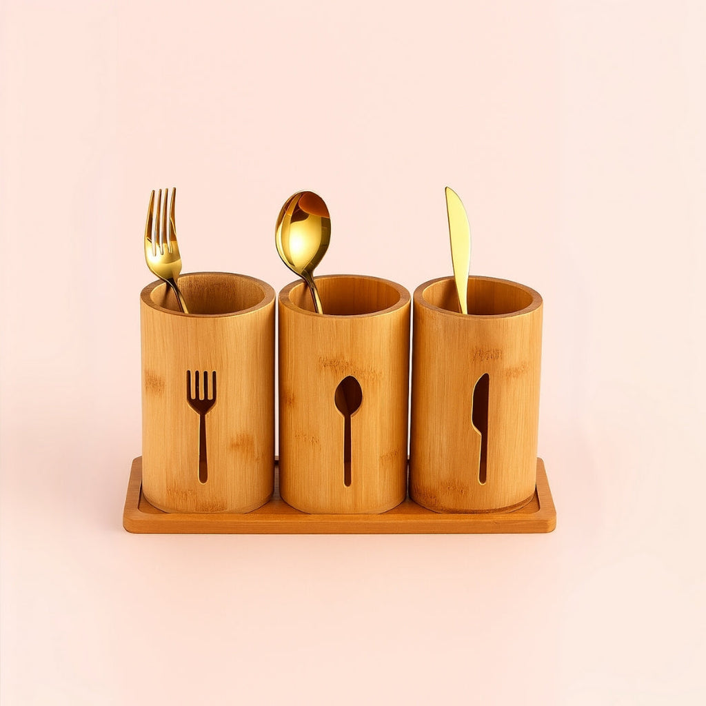 3 Lü Bambu Kaşıklık Seti Homerest