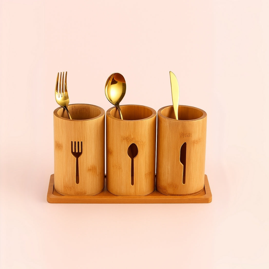 3 Lü Bambu Kaşıklık Seti Homerest