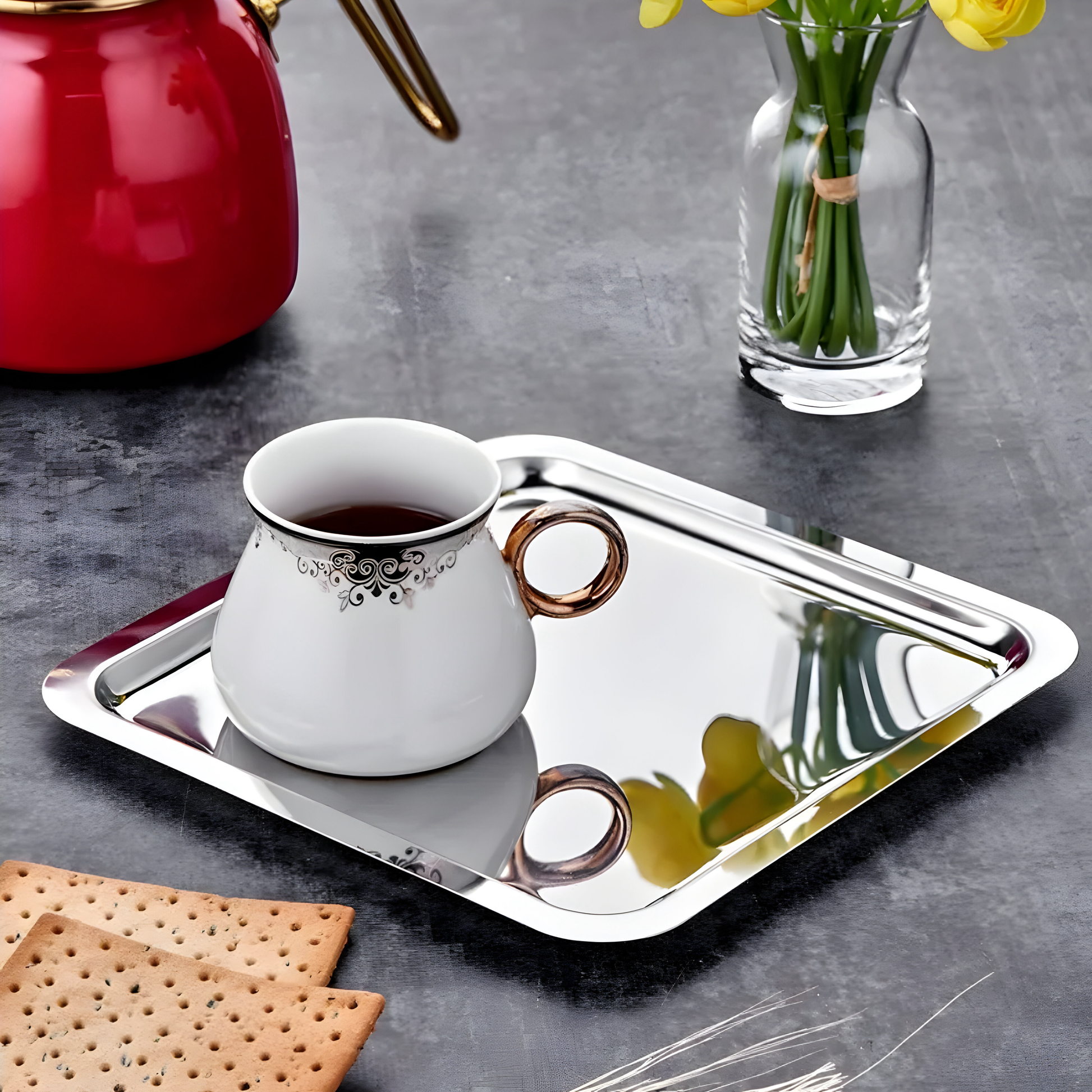 3'lü Çelik Tepsi Homerest