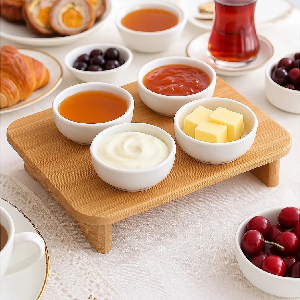 Ayaklı Bambu Sunum Tahtası Homerest