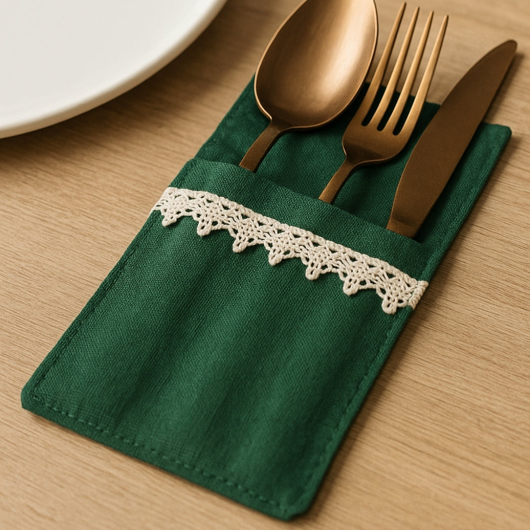 Dantelli Yeşil Kaşıklık Homerest