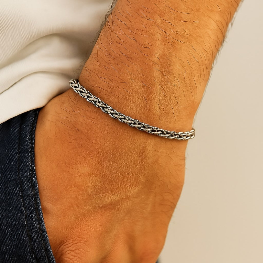Gümüş Renk Unisex Bileklik