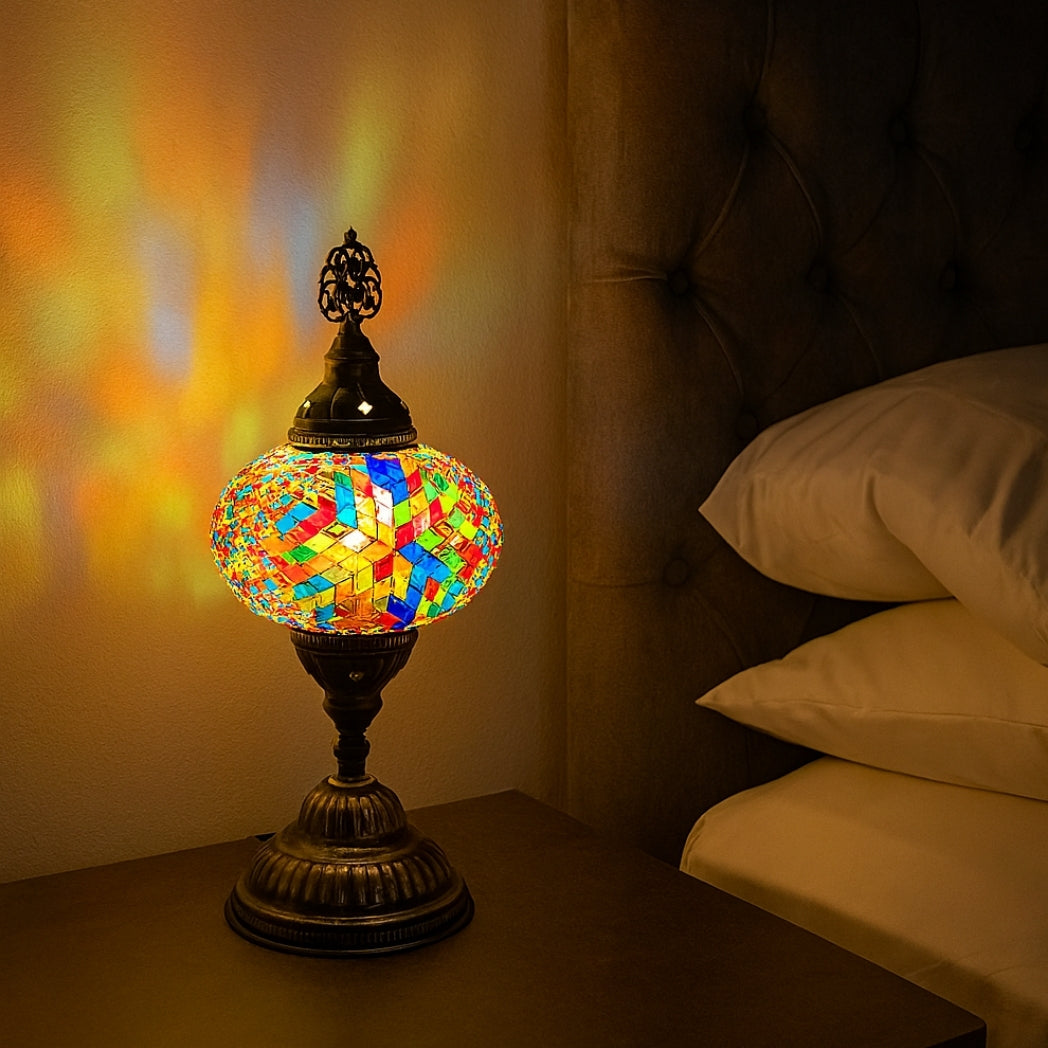 Karışık Renk Mozaik Masa Lambası Homerest