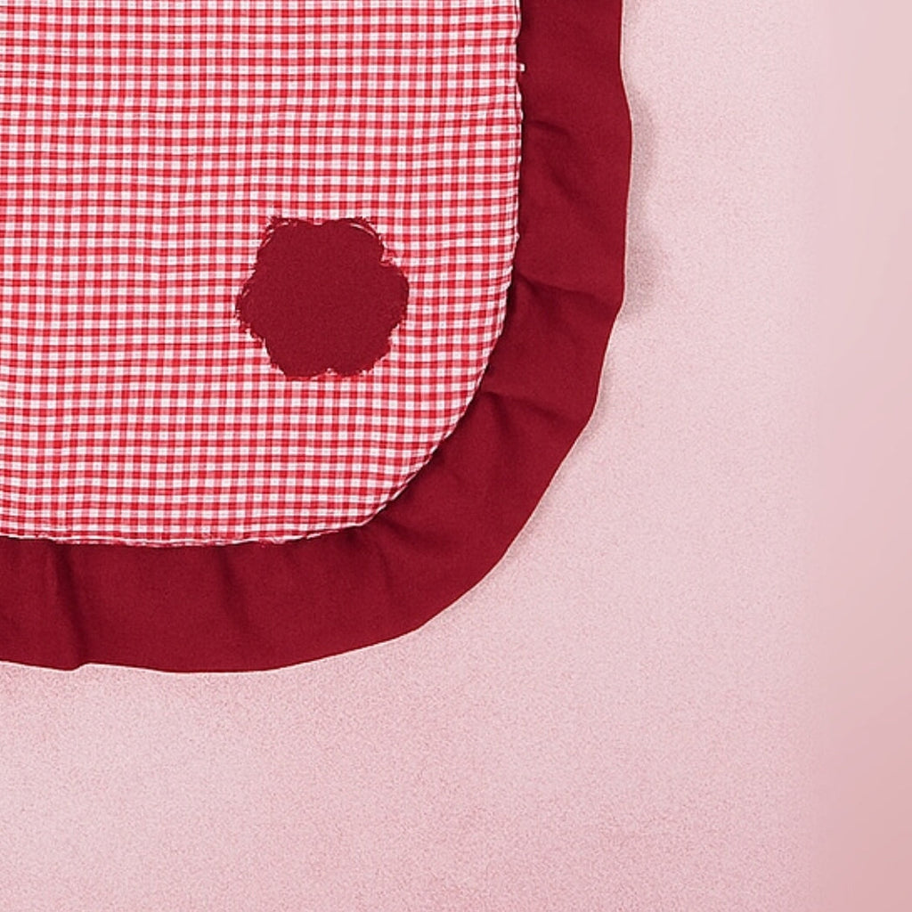 Kırmızı Pötikare Fırfırlı Kol Çantası Homerest