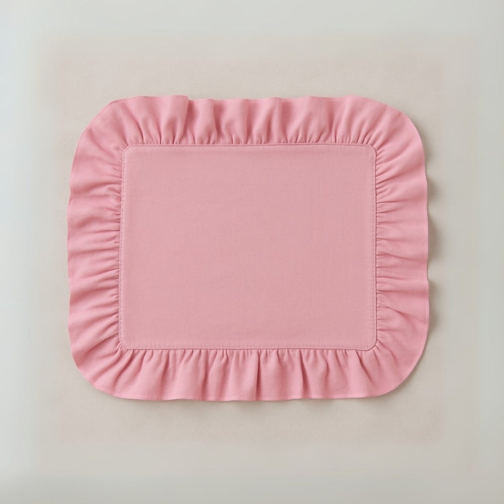 Pembe Fırfırlı Dikdörtgen Amerikan Servis Homerest