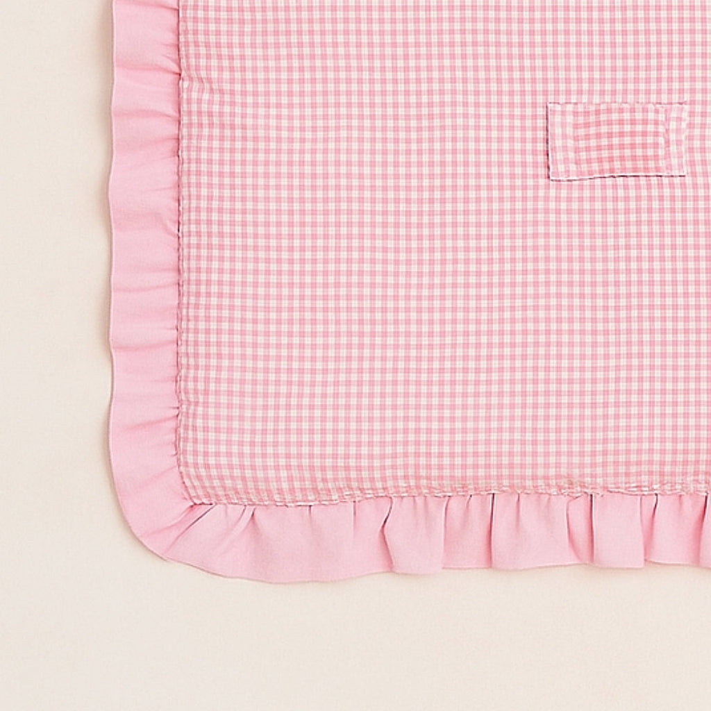 Pembe Fiyonklu Fermuarlı Pötikare Laptop Çantası Homerest