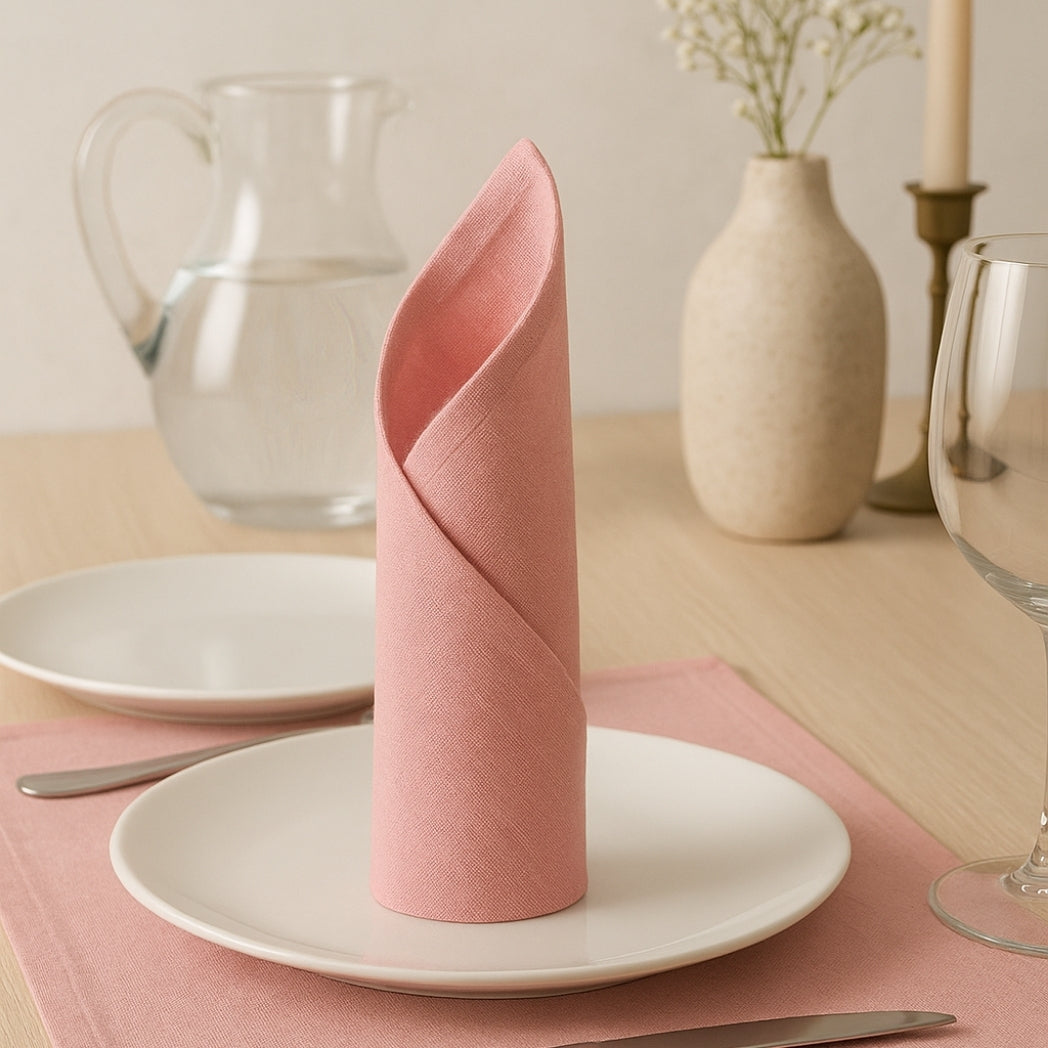 Pembe Kumaş Peçete Homerest