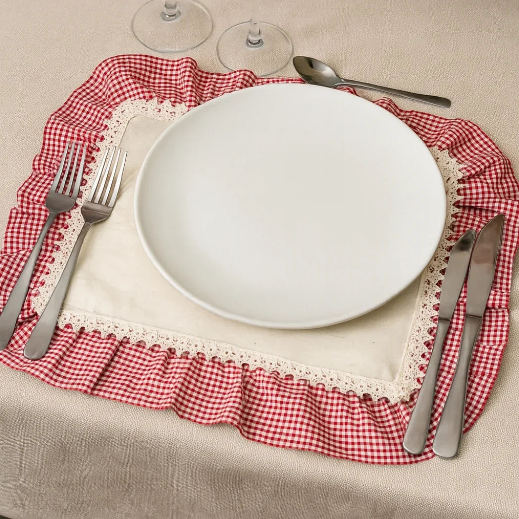 Pötikare Dantelli Dikdörtgen Amerikan Servis Homerest