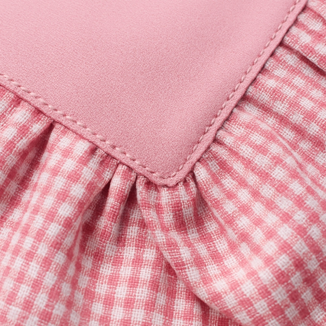 Pötikare Fırfırlı Pembe Dikdörtgen Amerikan Servis Homerest