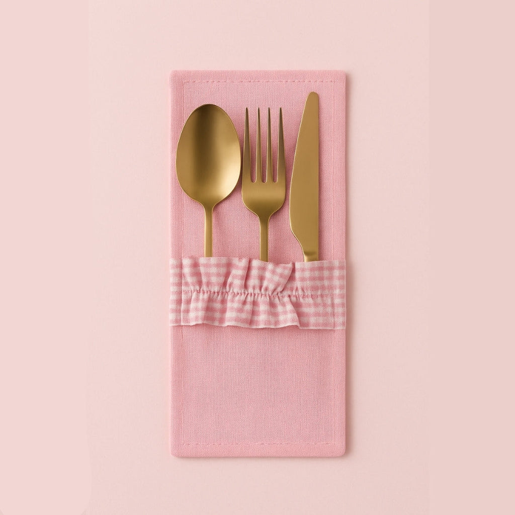 Pötikare Fırfırlı Pembe Kaşıklık Homerest