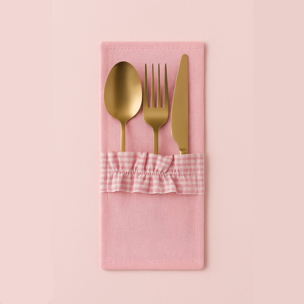 Pötikare Fırfırlı Pembe Kaşıklık Homerest