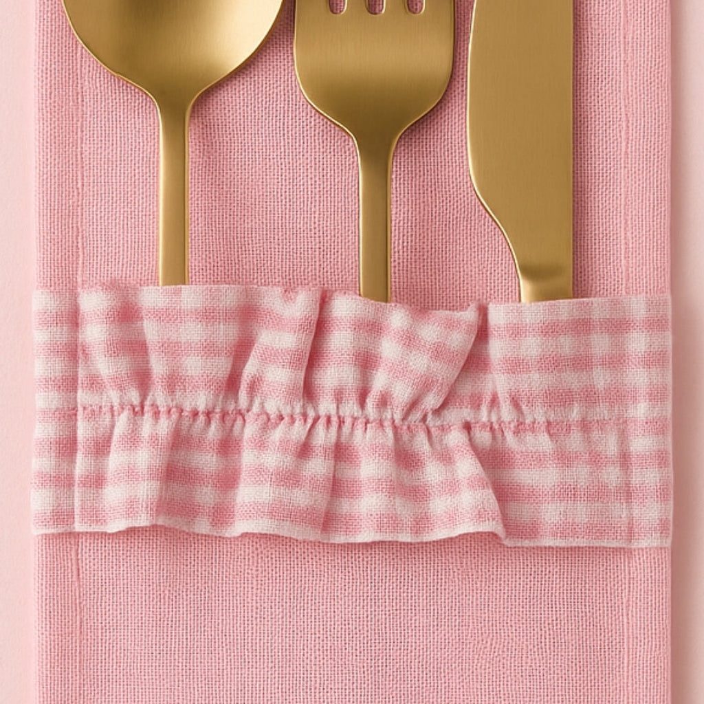 Pötikare Fırfırlı Pembe Kaşıklık Homerest
