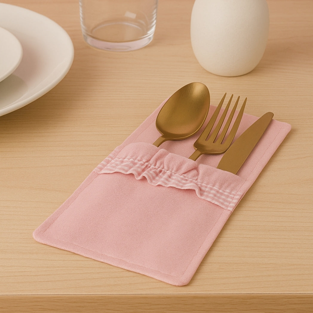 Pötikare Fırfırlı Pembe Kaşıklık Homerest