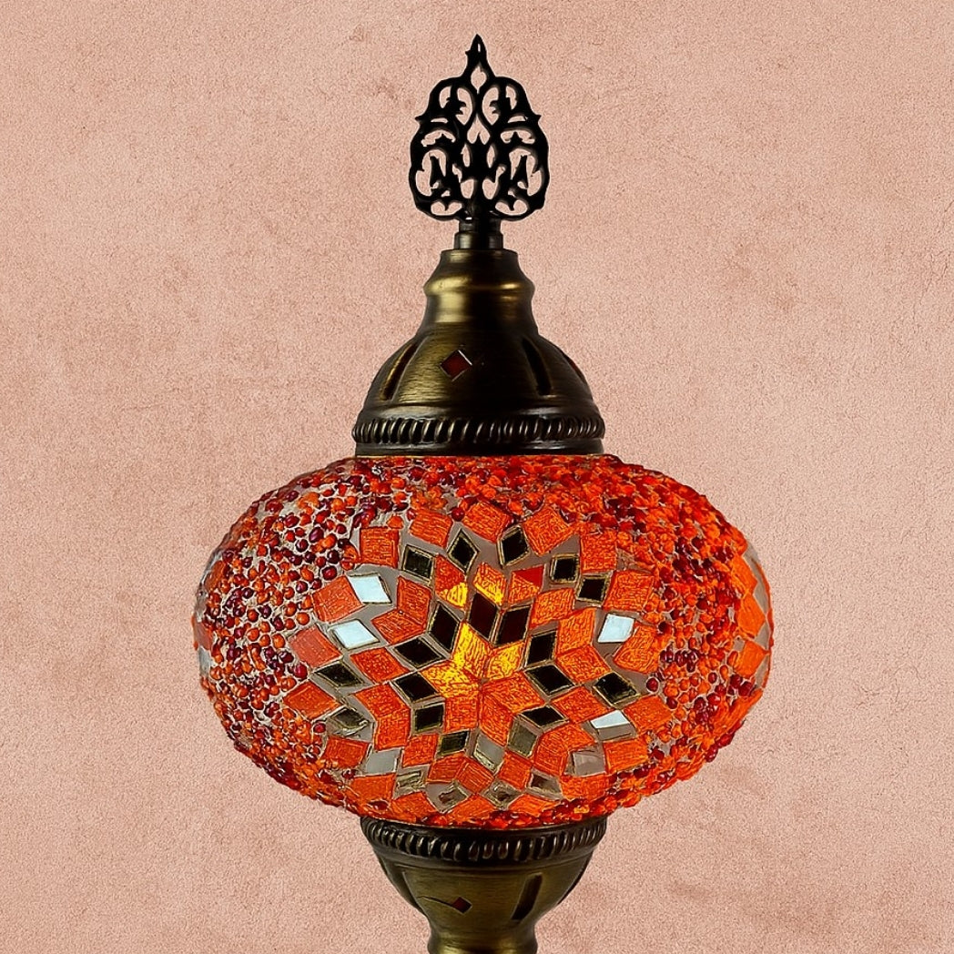 Turuncu Mozaik Masa Lambası Homerest