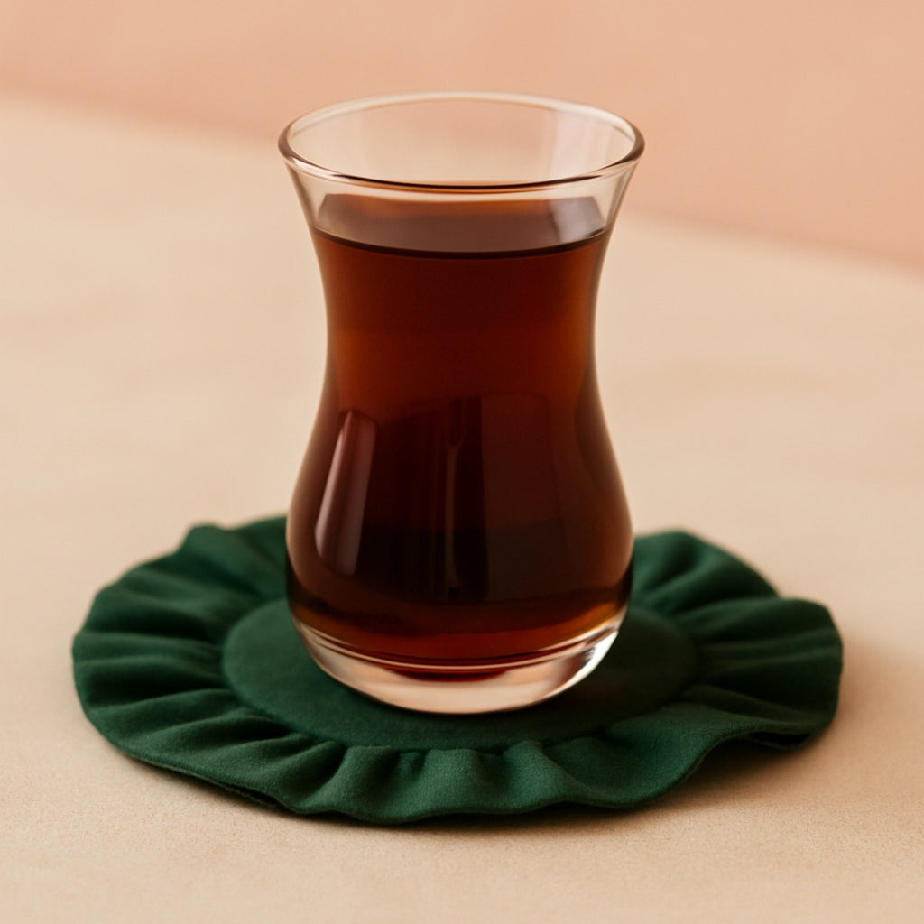 Yeşil Fırfırlı Bardak Atlığı