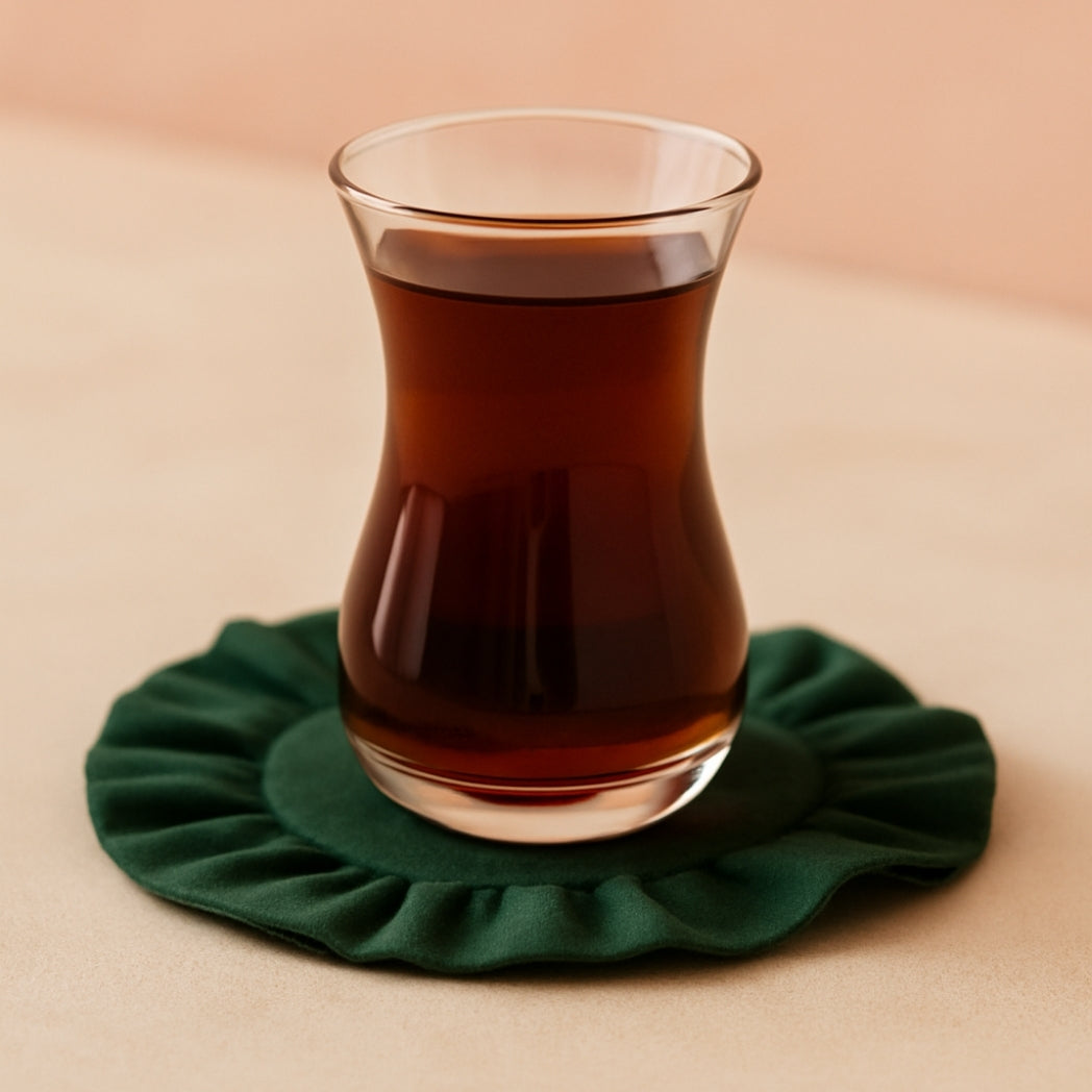 Yeşil Fırfırlı Bardak Atlığı